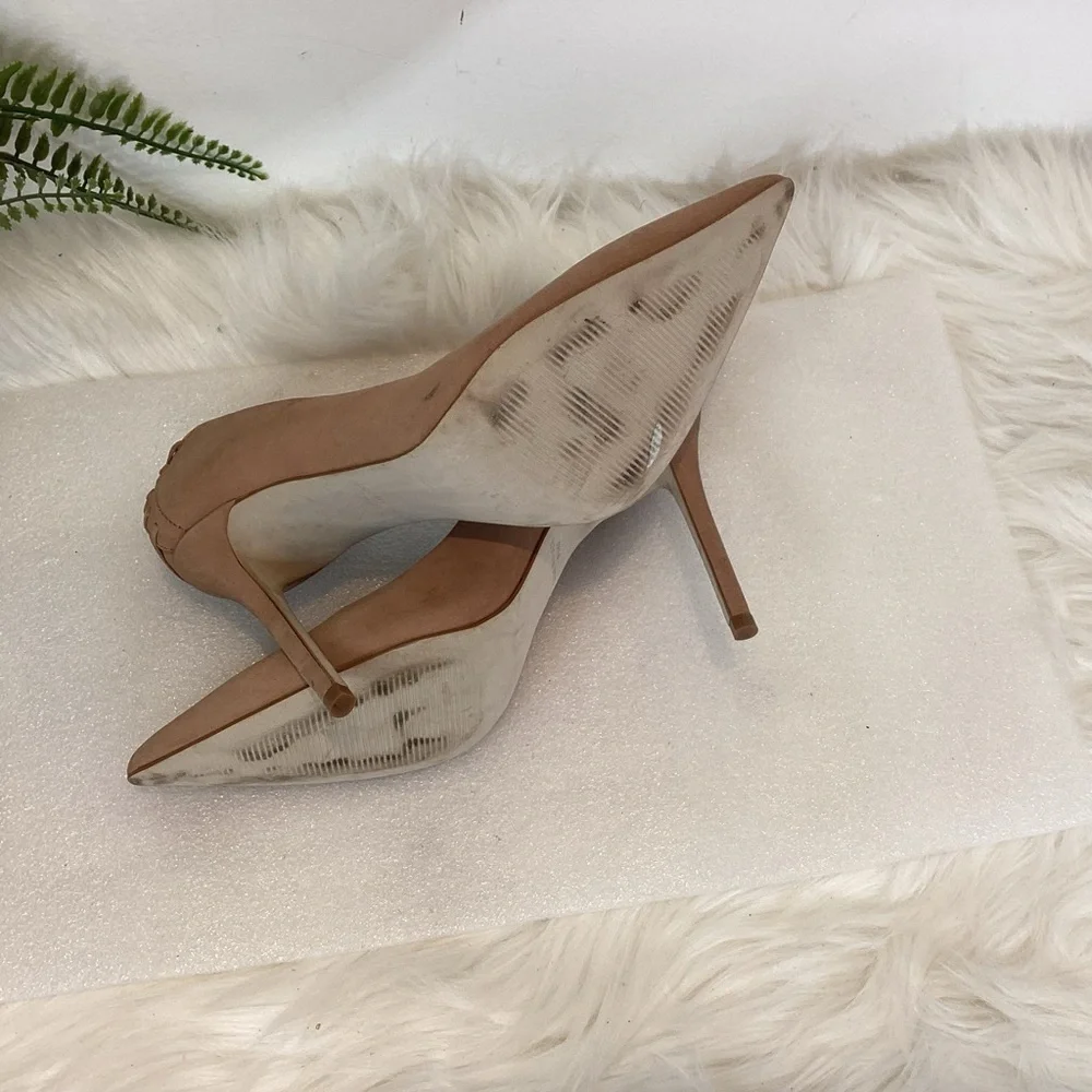 Steve Madden Nude Suede Pointed-Toe Stiletto Pumps